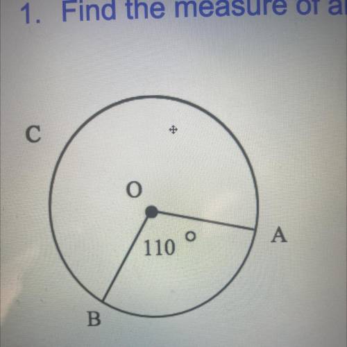 1. Find the measure of arc ABC
please help