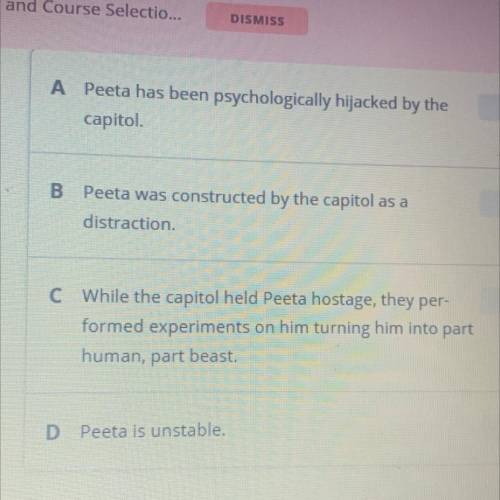 Why is Peeta Mallark considered to be a capitol
muttation?