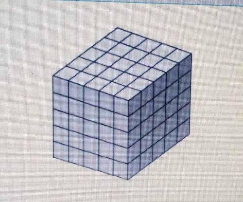 The length of each side of the cube shown is 5cm

Which equation can be used to find the volume of