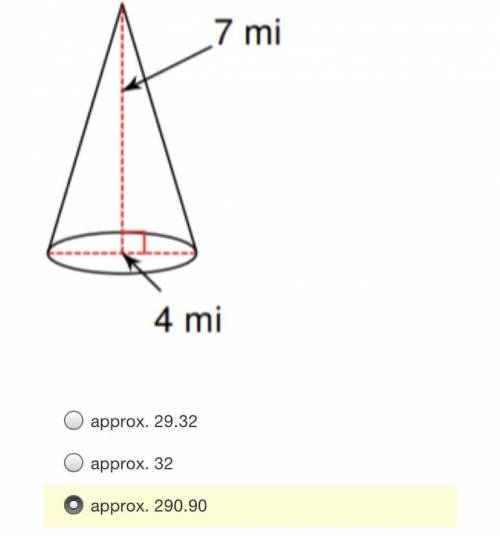 Find the volume of the cone using 3.14 for pi. Please help