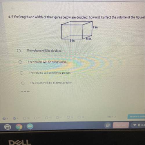 4. If the length and width of the figures below are doubled, how will it affect the volume of the f