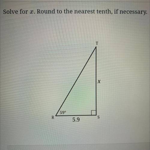 Please solve for x. Round to nearest tenth, if necessary.