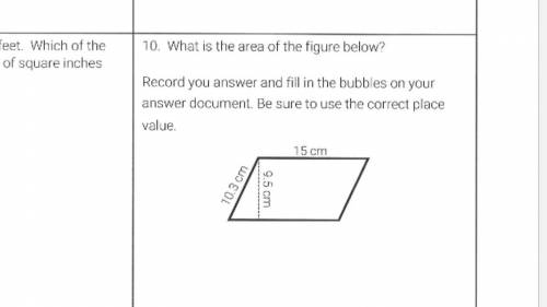 PLZ HELP ME, WILL GIVE BRAINLEIST what is the area of the figure below? 15 cm, 10.3cm, 9.5cm.