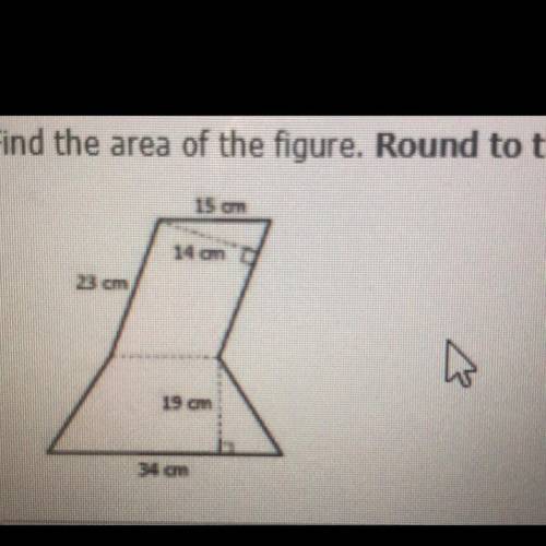 Find the area of the figure…Round to the nearest tenth