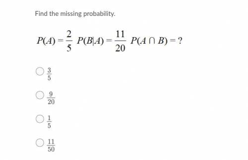 Find the missing probability.