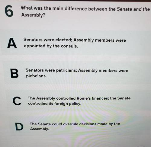What was the main difference between the Senate and the Assembly?​