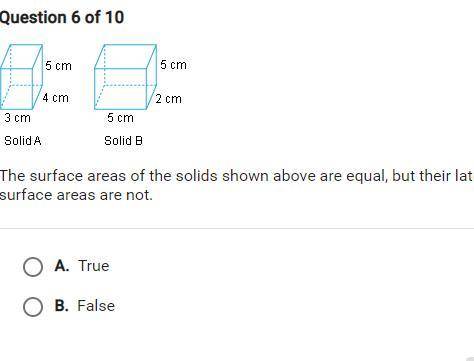 Yoo can someone help me if not pls just help

the surface areas of the solids shown above equal bu