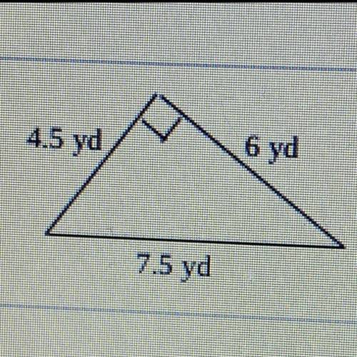 Find the area of the triangle
The area is __yd^2