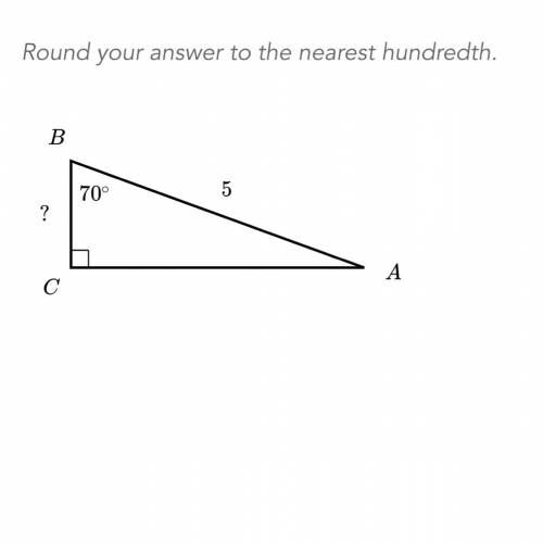 Round your answer to the nearest hundredth find side BC