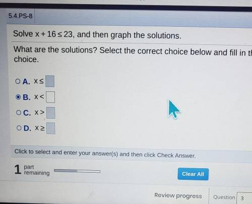 Solve and b is not my answer it just on ther ​