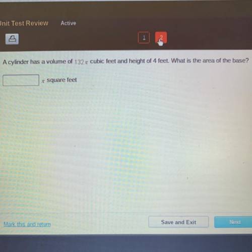 NO LINKS!!

Please answer quick!
A cylinder has a volume of 1325 cubic feet and height of 4 feet.