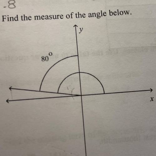 Find the measure of the angle below