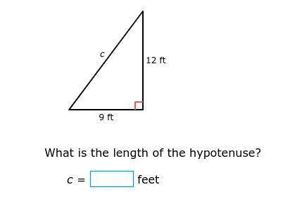 What is the length of the hypotenuse?