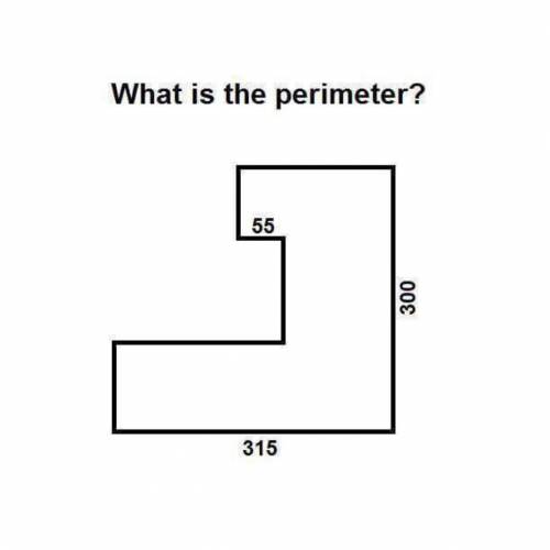 What is perimeter of 300 315 55