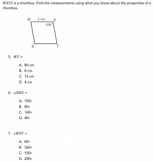 Measurement of a rhombus