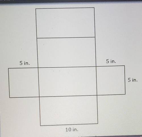 What is the surface area in square inches of the prism​