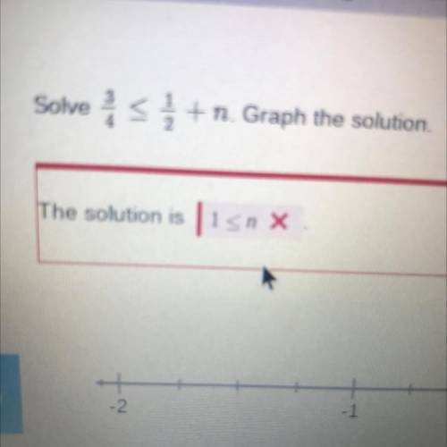 Solve 3/4 < 1/2+n
Pls help me answer the question