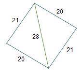 The figure is a parallelogram. One diagonal measures 28 units. Is the figure a rectangle? Explain.
