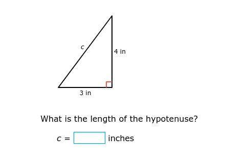 What is the length of the hypotenuse?