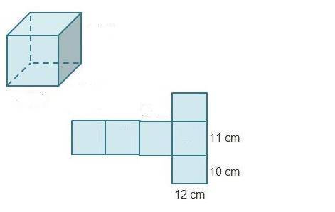 A net and the prism it will form when it is folded are shown below.

Choices: What is the surface