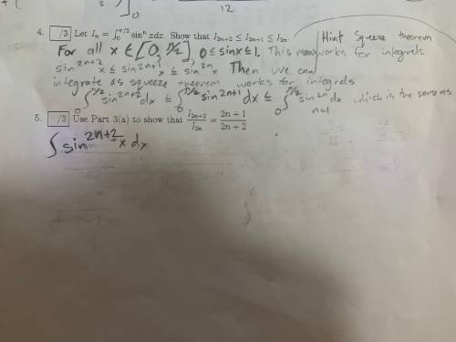 Overall question is Wallis product while proving it with pi/2, Im not sure how to set up these prob
