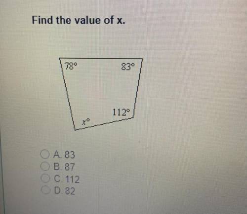 Find the value of x.