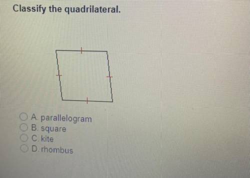Classify the quadrilateral.