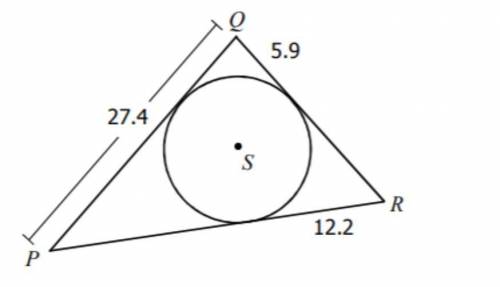 Assume that segments which appear to be tangent are tangent. Find the perimeter of the figure.