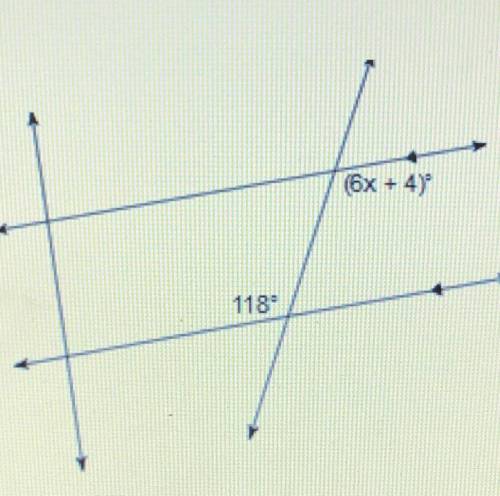 What is the value of x?

What is the relationship between the marked angles?:
Verticle angles
Corr