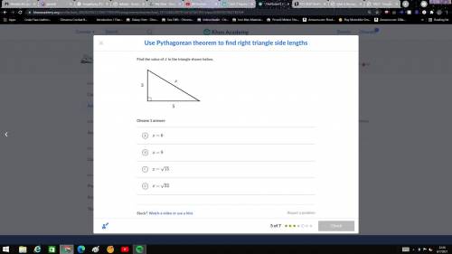 HELP ME IM FAILING LOL Find the value of x in the triangle shown below.