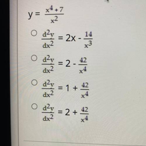 Find the second derivative of the function.