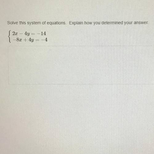 Pls help :( 
(It’s math)
Solve the system of equations