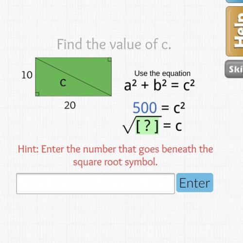 What number goes under the square root and how do you get the answer :)?