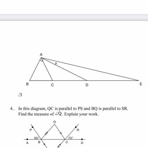 In this diagram, ABC is equilateral, AD = DE, and BAD = 90°

Find the value of x. Justify your ans