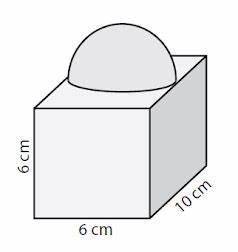 Find the surface area and the volume of the composite figure