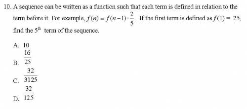 Algebra One Question. Data Based Predictions and Calculations. Using Notation for Functions, Sequen