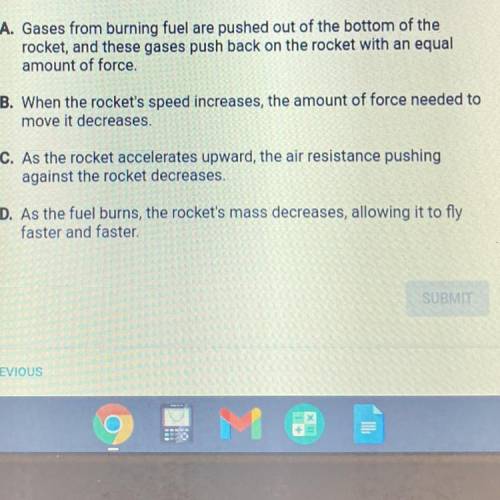 How does Newton's third law explain how a rocket is launched upward?