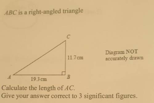 ABC is a right-angled triangle​