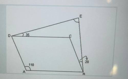 The measure of angle BED