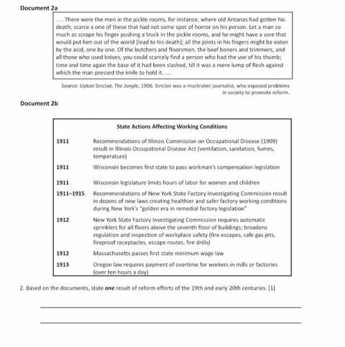 Based on the documents, state one result of reform efforts of the 19th and early 20th centuries. [1