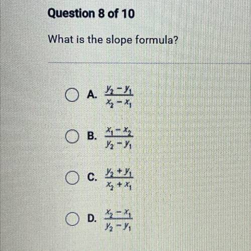 What is the slope formula?