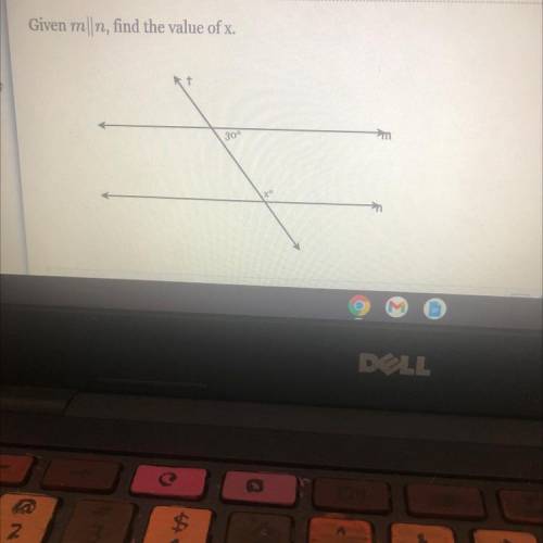 Given m|n, find the value of x.