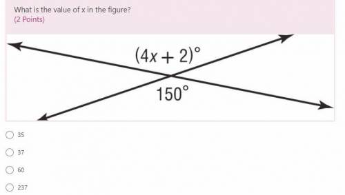 Find the value of x in the figure