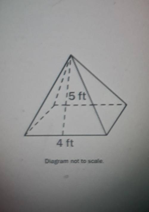 Find the surface area of the square pyramid

1. 26 ft²2. 36 ft²3.40 ft²4. 56 ft²​
