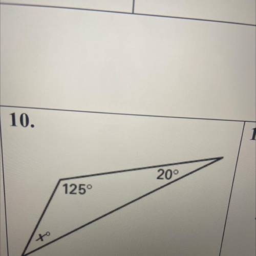 Find the Value of x from the angles