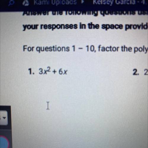 Factor the polynomial 3x^2+6x