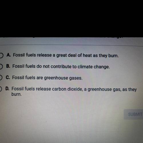 How does the burning of fossil fuels contribute to climate change?