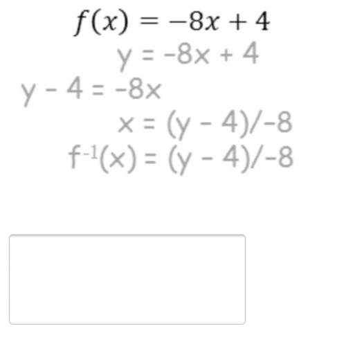 I want to find the inverse for the following function, but I think there is a mistake. Identify the
