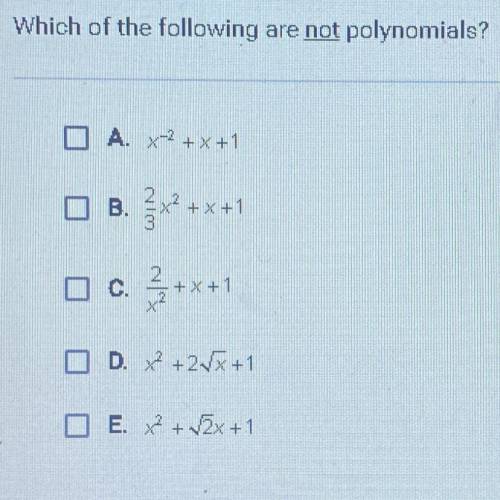 Which of the following are not polynomials?