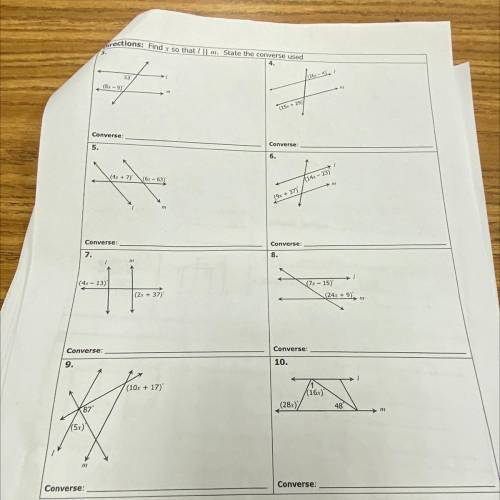 Unit 3 parallel and perpendicular lines homework 3 proving lines parallel, need help pls!